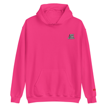 Pink hoodie with 'New York Weirdo' embroidered on the left side of the chest