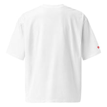 Back view of white oversized T-shirt 