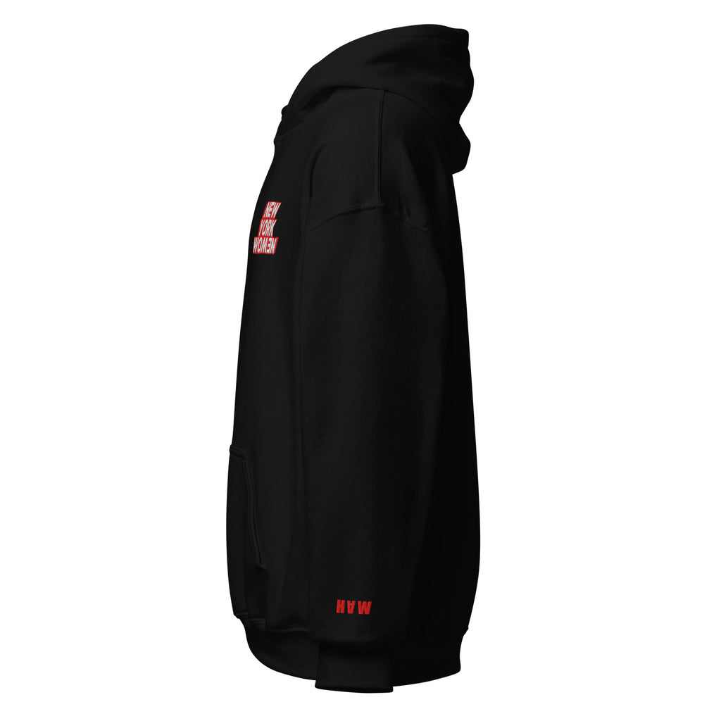 Side view of hoodie. 
