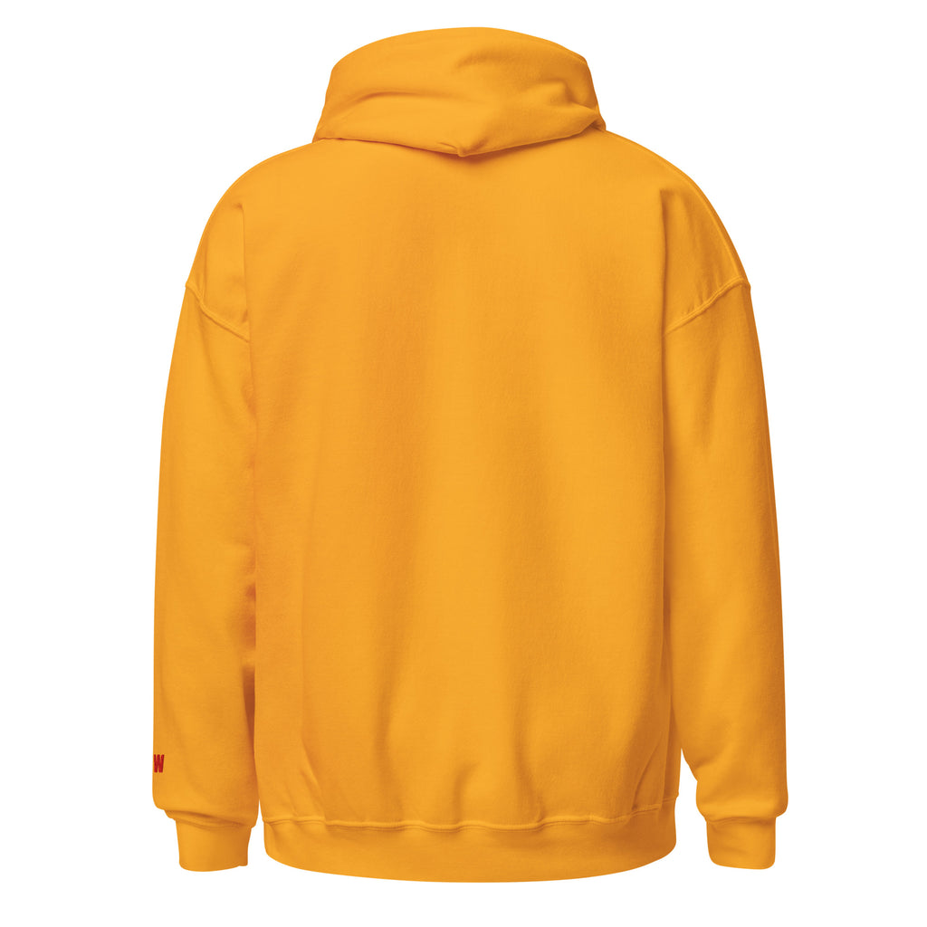 Back of yellow Hoodie