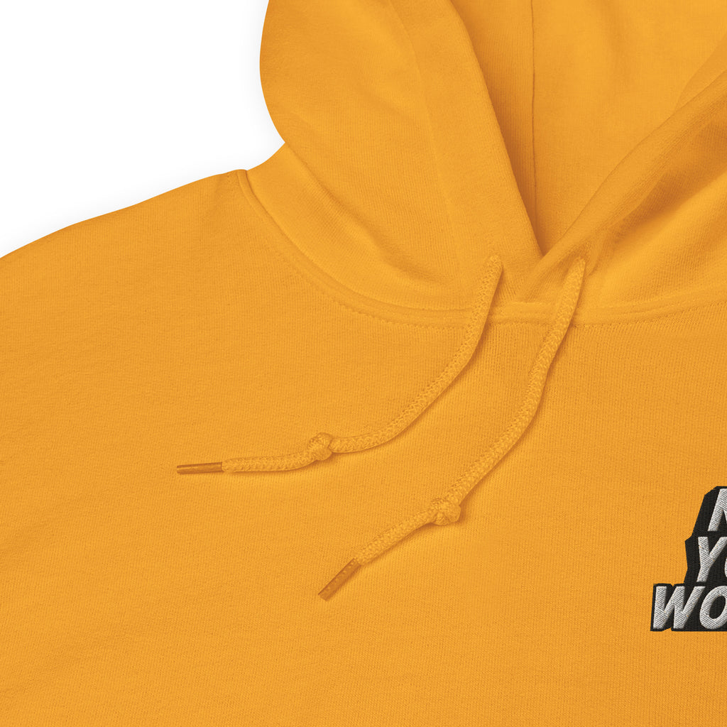 Close-up of yellow hoodie 