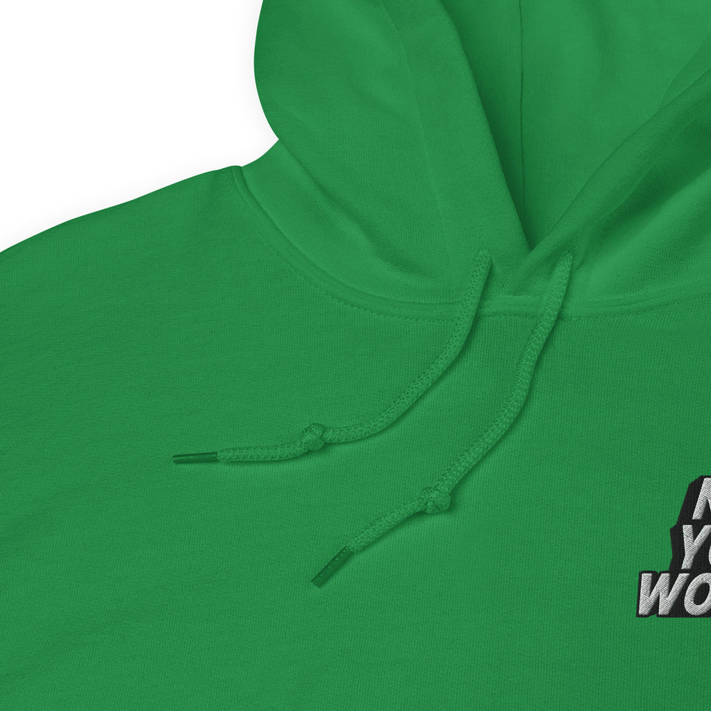 Green hoodie detail