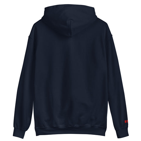 Red hoodie with 'Radical Tenderness' white text on a red background