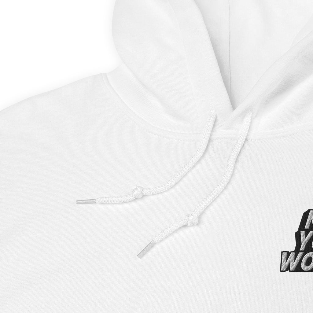 White hoodie detail